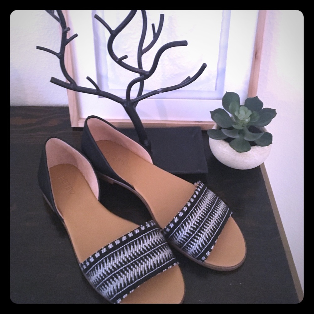 J Crew Tribal Print Flats runs small
